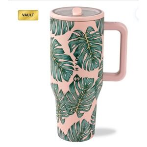 Limited Edition HydroJug Traveler 40oz Monstera Tumbler SOLD OUT Pink and Green